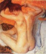 Edgar Degas, Woman Combing her Hair_d